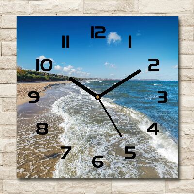 Wanduhr modern quadratisch Ostsee