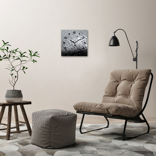 Wanduhr quadratisch Wassertropfen