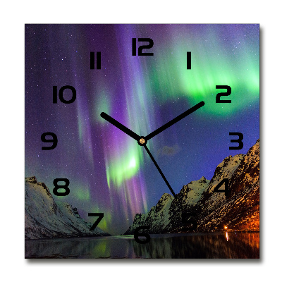 Wanduhr modern quadratisch Nordlicht
