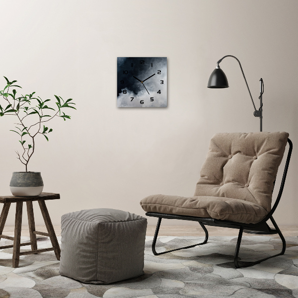 Wanduhr modern quadratisch Weißer Rauch