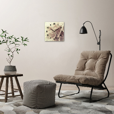 Wanduhr quadratisch Löwenzahn