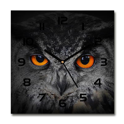 Wanduhr modern quadratisch Teuflische Eulenaugen