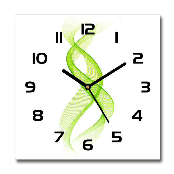 Wanduhr quadratisch Bunte Wellen