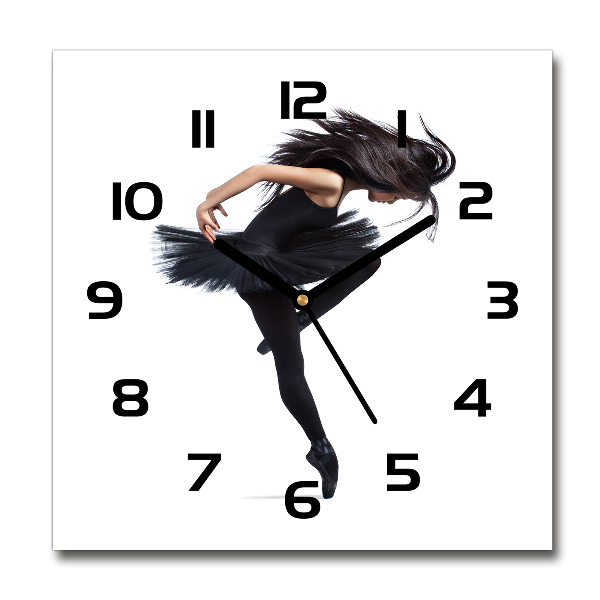 Wanduhr quadratisch Ballerina
