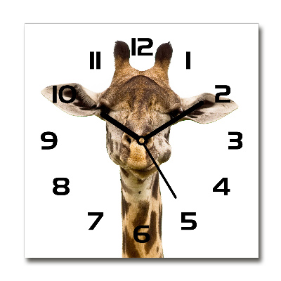 Wanduhr quadratisch Giraffe