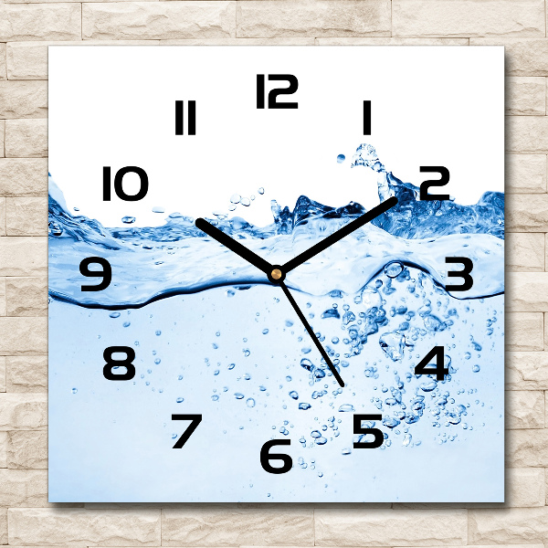 Wanduhr quadratisch Wasser