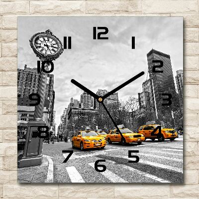 Wanduhr quadratisch New Yorker Taxis