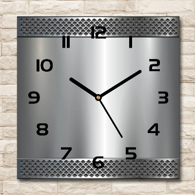Wanduhr modern quadratisch Metallischer Hintergrund