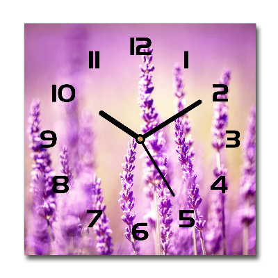Wanduhr modern quadratisch Lavendel
