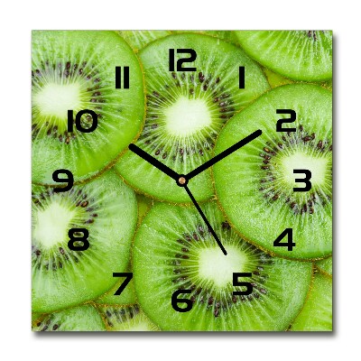 Wanduhr modern quadratisch Kiwi