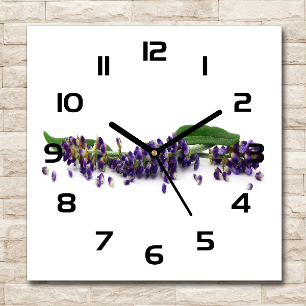 Wanduhr modern quadratisch Lavendel