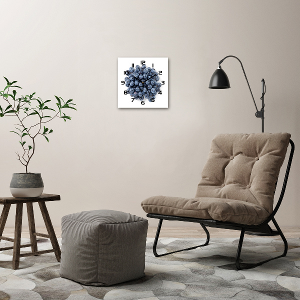 Wanduhr modern quadratisch Beeren