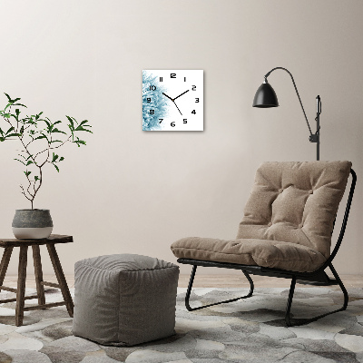 Wanduhr modern quadratisch Löwenzahn