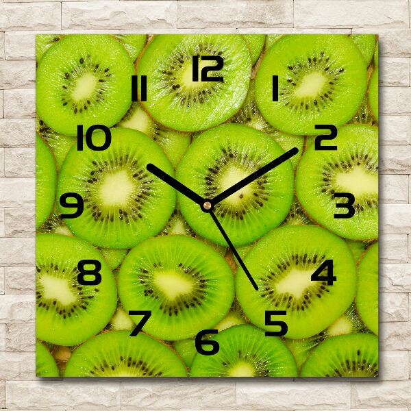 Wanduhr quadratisch Kiwi