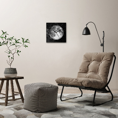 Wanduhr modern quadratisch Mond