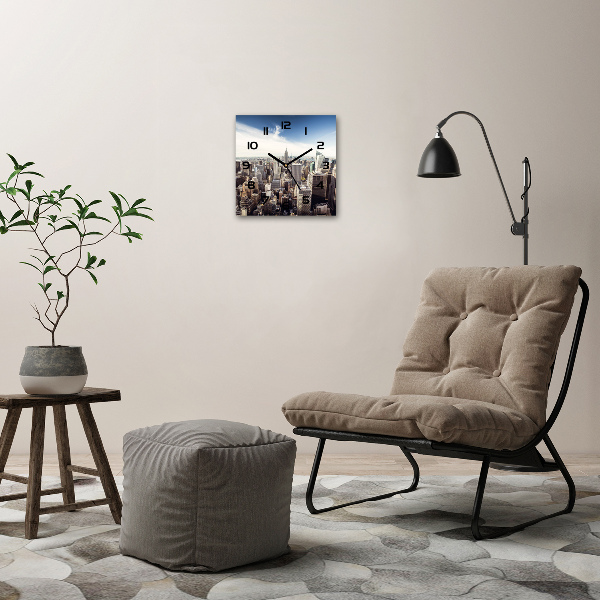 Wanduhr quadratisch New York