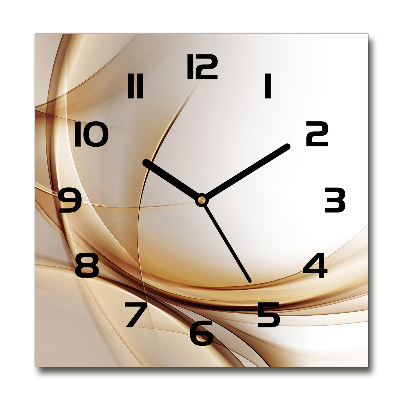 Wanduhr quadratisch Abstrakte Wellen