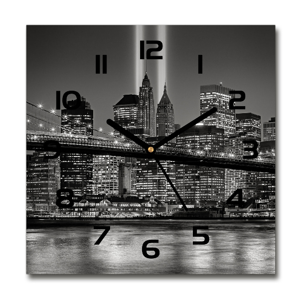 Wanduhr modern quadratisch Manhattan, New York