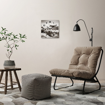 Wanduhr quadratisch Wolken aus der Vogelperspektive