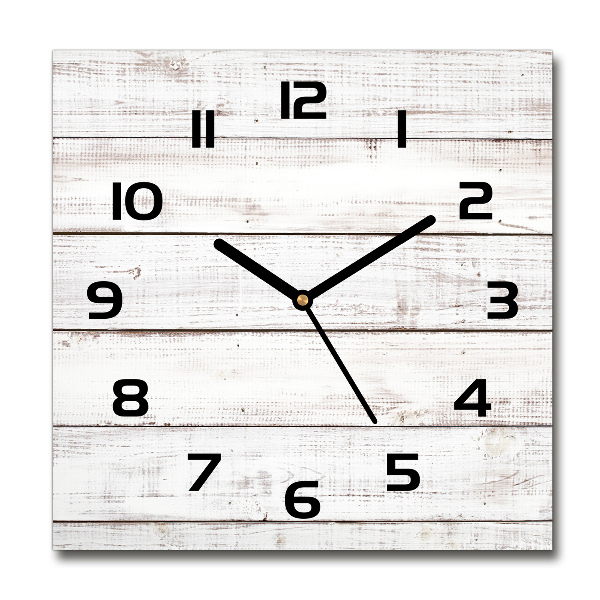 Wanduhr quadratisch Holzwand