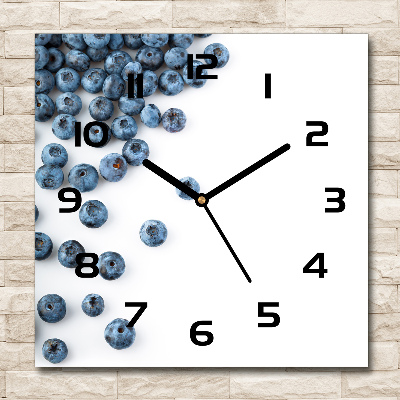 Wanduhr quadratisch Beeren