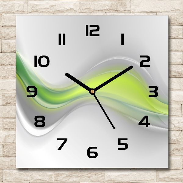 Wanduhr modern quadratisch Abstrakte Wellen