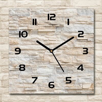 Wanduhr quadratisch Ziegelmauer