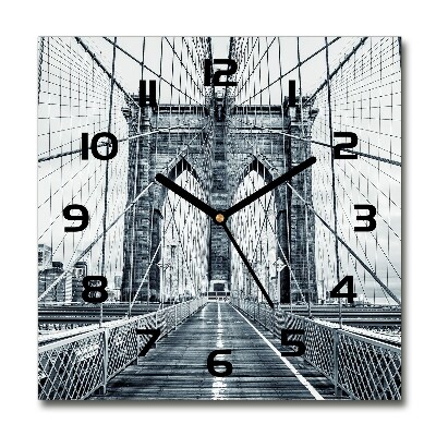Wanduhr quadratisch Brooklyn Bridge
