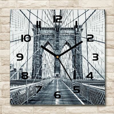 Wanduhr quadratisch Brooklyn Bridge