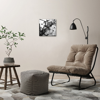 Wanduhr quadratisch Stadträder