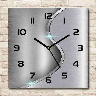 Wanduhr modern quadratisch Metallabstraktion