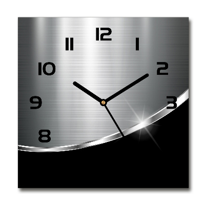 Wanduhr modern quadratisch Metallabstraktion