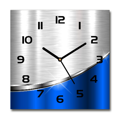 Wanduhr quadratisch Metallabstraktion