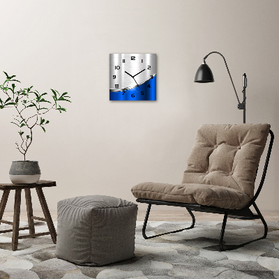 Wanduhr quadratisch Metallabstraktion