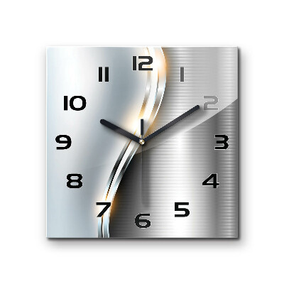 Wanduhr quadratisch Metallabstraktion