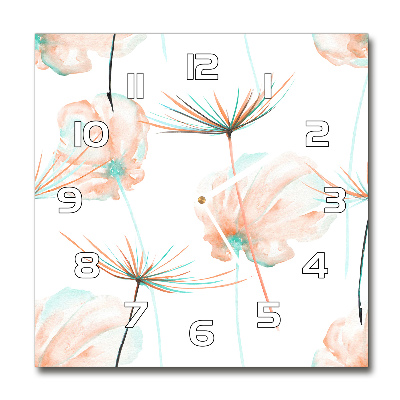 Wanduhr quadratisch Löwenzahn