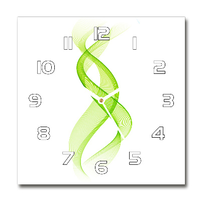 Wanduhr modern quadratisch Bunte Wellen