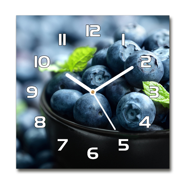 Wanduhr quadratisch Beeren