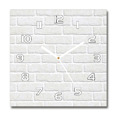 Wanduhr modern quadratisch Ziegelmauer