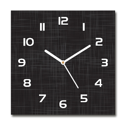Wanduhr quadratisch Leinenstruktur