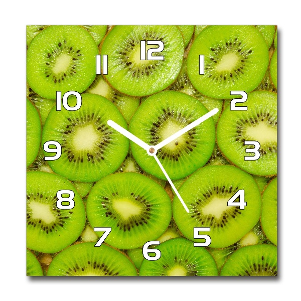 Wanduhr modern quadratisch Kiwi