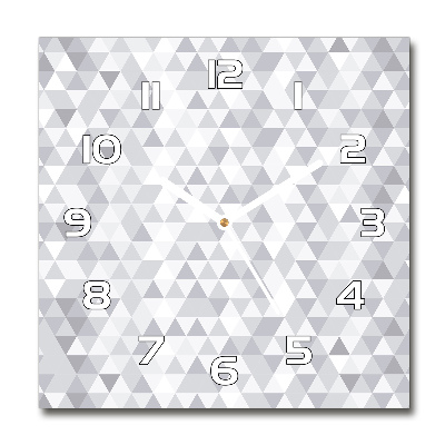 Wanduhr modern quadratisch Graue Dreiecke