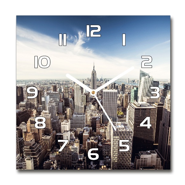 Wanduhr modern quadratisch New York