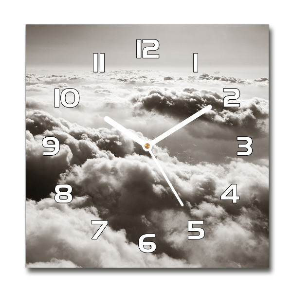 Wanduhr modern quadratisch Wolken aus der Vogelperspektive