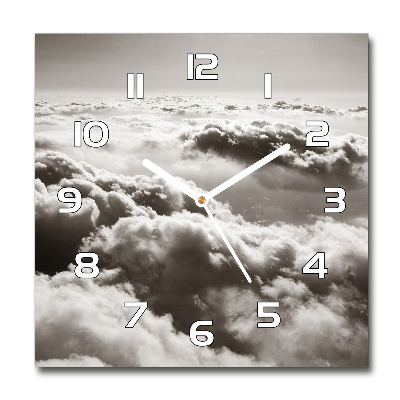 Wanduhr modern quadratisch Wolken aus der Vogelperspektive