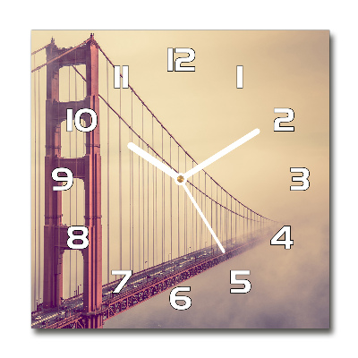 Wanduhr quadratisch San Francisco Brücke