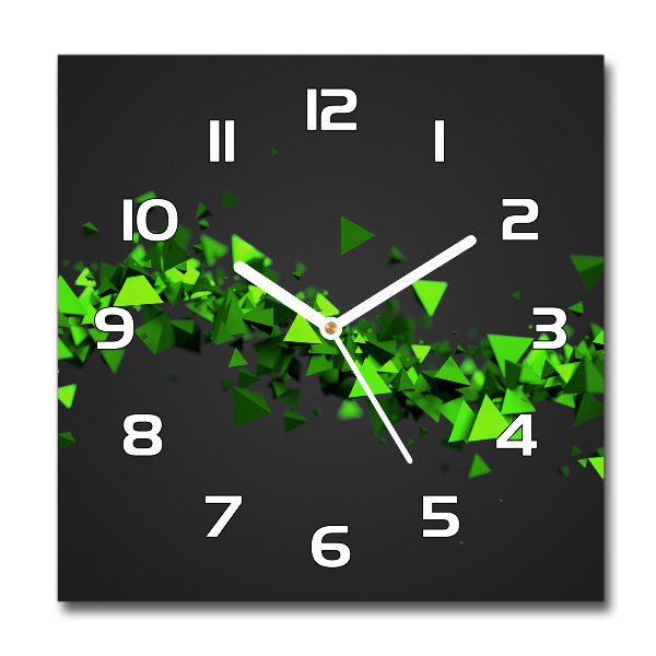 Wanduhr modern quadratisch Geometrische Welle