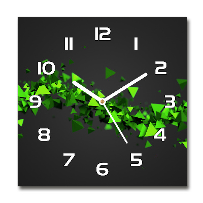 Wanduhr modern quadratisch Geometrische Welle