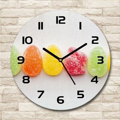 Wanduhr rund Bunte Geleebohnen