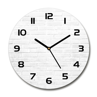 Wanduhr rund Ziegelmauer